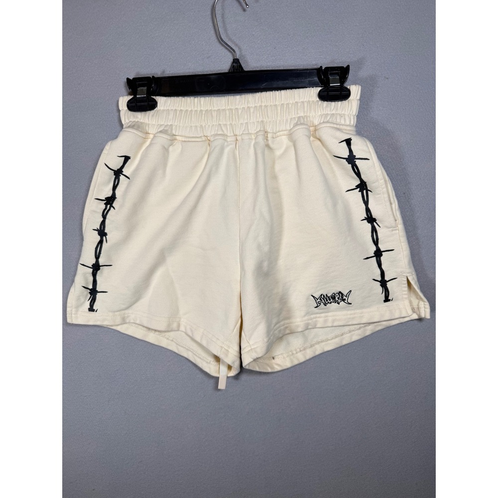 Kill Crew Women's S Barbed Wire Graphic Sweat Shorts Butter Yellow